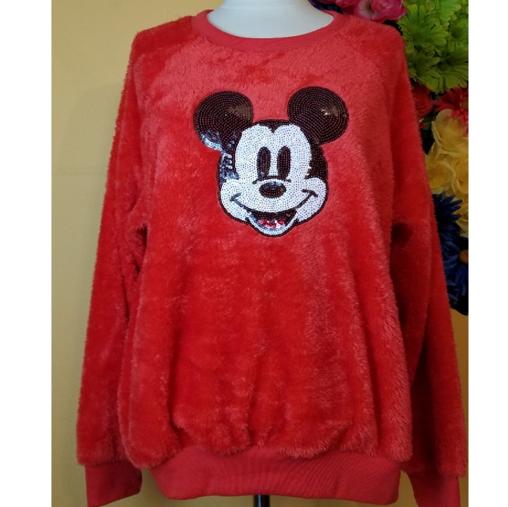 NWOT Disney x Jerry Leigh sequin Mickey sweater Large